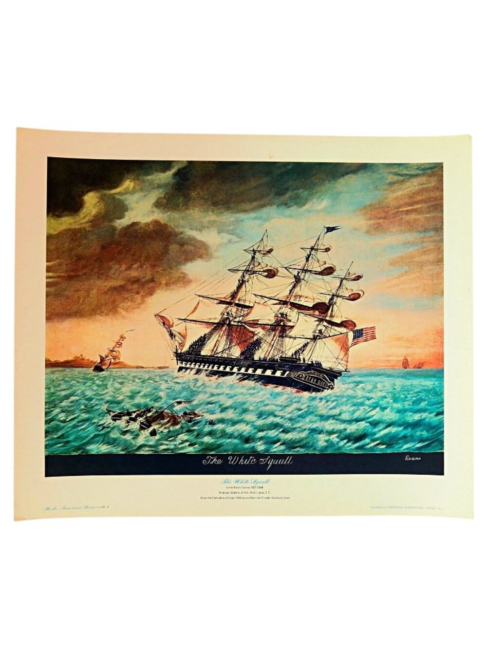 The White Squall Lithograph - Evans c.1825–1850 - Roche Americana No. 3